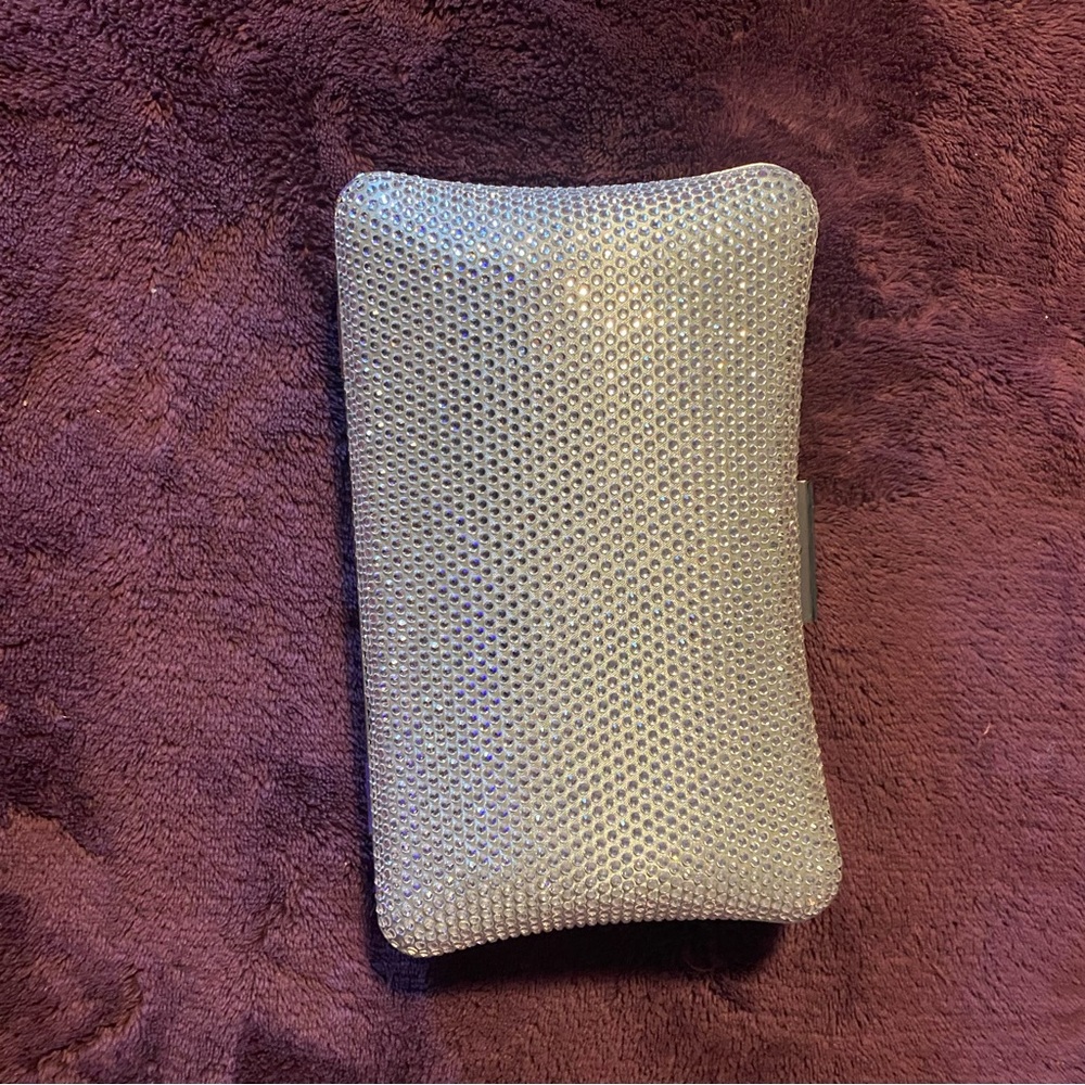 Badgley Mischka Silver Rhinestone clutch